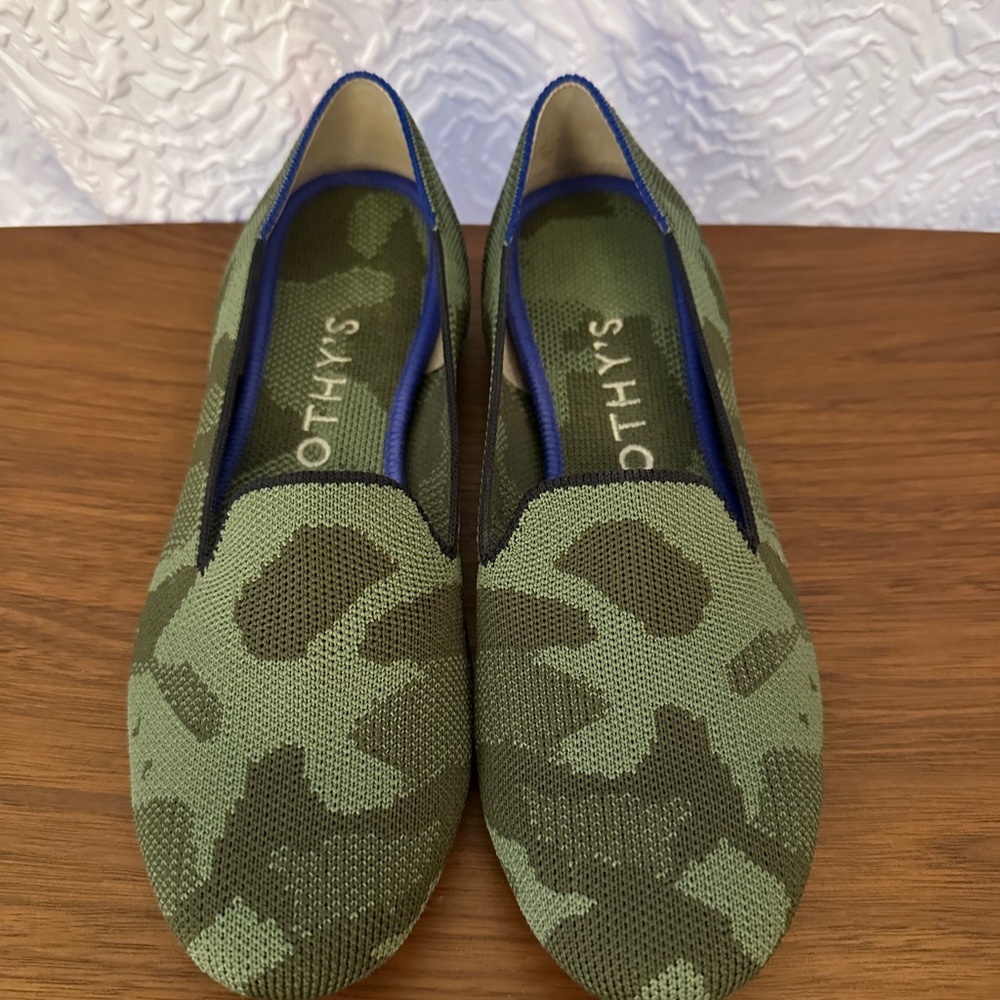 Rothy's Olive Camouflage Flats